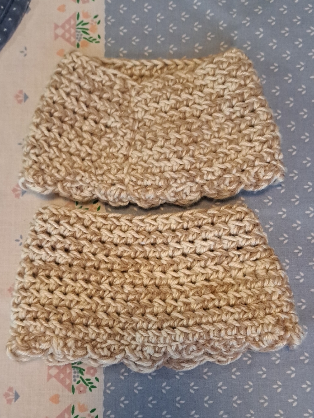 Handmade Cream Crochet Boot Cuffs